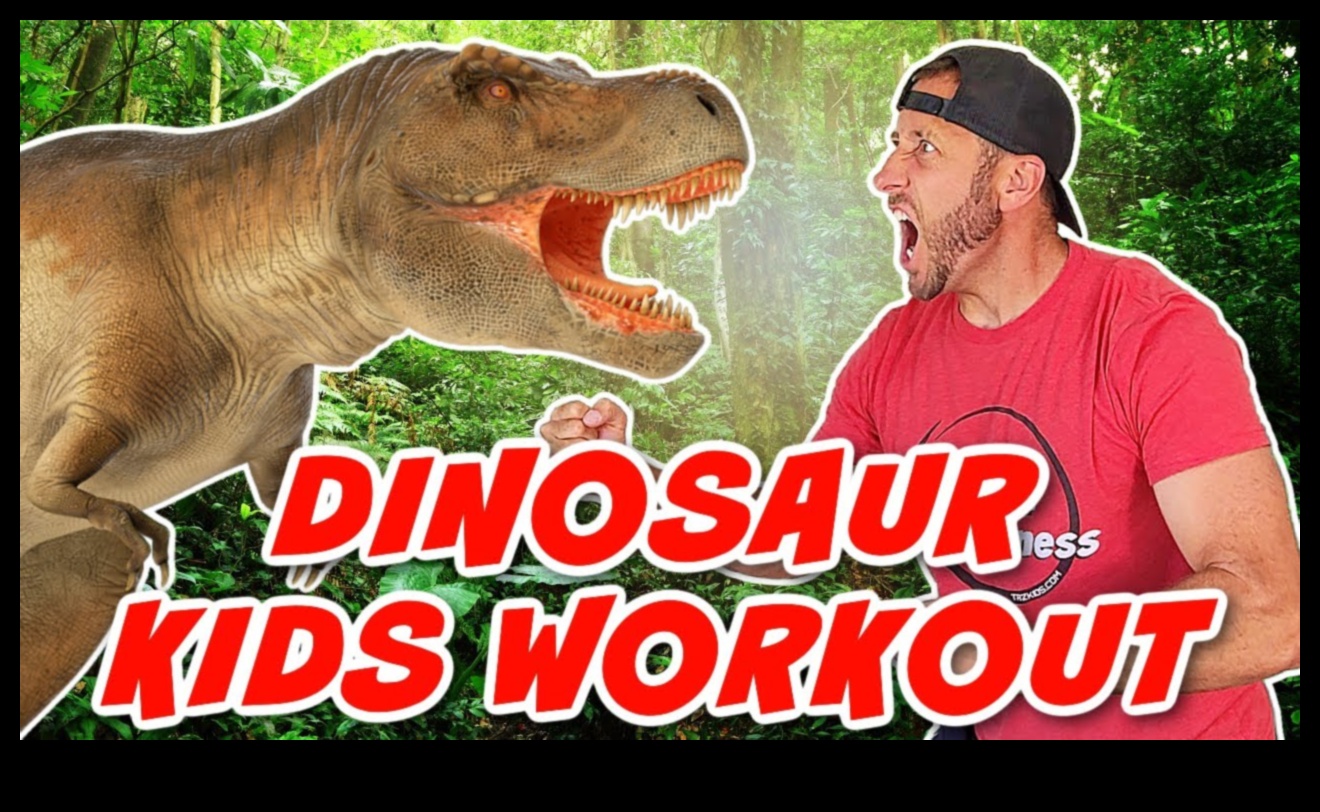 Descoperirea dinozaurilor: exerciții pentru copii roaring pentru Dino Fitness